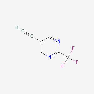 molecular formula C7H3F3N2 B1378899 5-Ethynyl-2-(trifluoromethyl)pyrimidine CAS No. 1196153-54-4