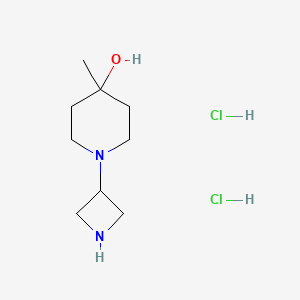 molecular formula C9H20Cl2N2O B1378902 1-(Azetidin-3-YL)-4-methylpiperidin-4-OL dihydrochloride CAS No. 1403766-74-4