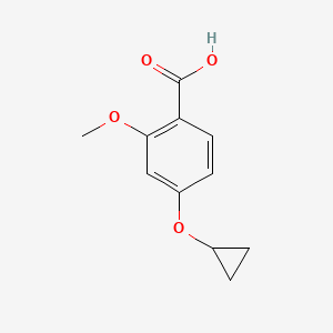 molecular formula C11H12O4 B1378906 4-环丙氧基-2-甲氧基苯甲酸 CAS No. 1243480-48-9