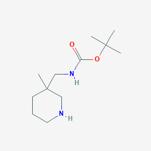 molecular formula C12H24N2O2 B1378910 3-(Boc-氨甲基)-3-甲基哌啶 CAS No. 1158759-24-0