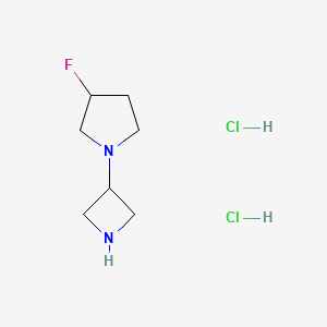 molecular formula C7H15Cl2FN2 B1378918 1-(氮杂环丁-3-基)-3-氟吡咯烷二盐酸盐 CAS No. 1403766-81-3