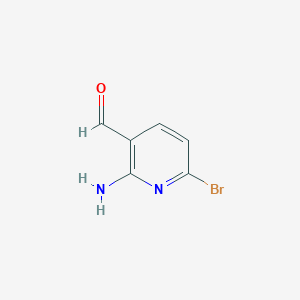molecular formula C6H5BrN2O B1378939 2-Amino-6-bromonicotinaldehyde CAS No. 1196156-67-8