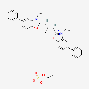 3-Ethyl-2-[3-(3-ethyl-5-phenyl-benzooxazol-2-yl)-2-methyl-prop-2-enylidene]-5-phenyl-benzooxazole