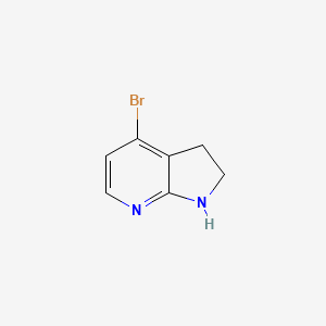 molecular formula C7H7BrN2 B1378941 4-溴-2,3-二氢-1H-吡咯并[2,3-B]吡啶 CAS No. 1393534-35-4