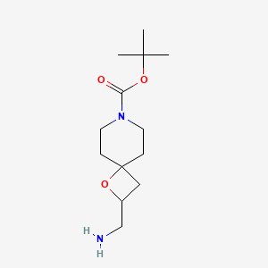 molecular formula C13H24N2O3 B1378946 叔丁基 2-(氨基甲基)-1-氧杂-7-氮杂螺[3.5]壬烷-7-羧酸酯 CAS No. 1403766-68-6