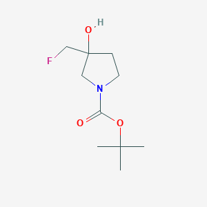 molecular formula C10H18FNO3 B1378947 Tert-butyl 3-(fluoromethyl)-3-hydroxypyrrolidine-1-carboxylate CAS No. 1419101-44-2