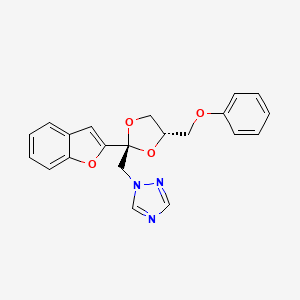 1H-1,2,4-Triazole, 1-((2-(2-benzofuranyl)-4-(phenoxymethyl)-1,3-dioxolan-2-yl)methyl)-, trans-