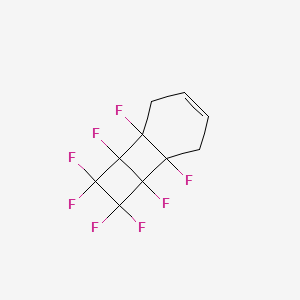 molecular formula C10H6F8 B13789548 Tricyclo[4.4.0.0(2,5)]dec-8-ene, 1,2,3,3,4,4,5,6-octafluoro- CAS No. 77549-74-7