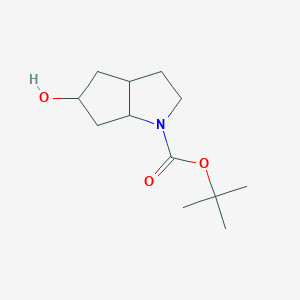 molecular formula C12H21NO3 B1378955 5-Hydroxy-1-boc-hexahydrocyclopenta[b]pyrrole CAS No. 1419101-49-7