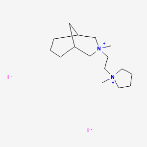 3-Azoniabicyclo(3.3.1)nonane, 3-methyl-3-(2-(1-methylpyrrolidinio)ethyl)-, diiodide