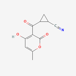 2-(4-Hydroxy-6-methyl-2-oxopyran-3-carbonyl)cyclopropane-1-carbonitrile