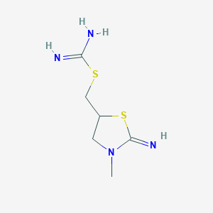 (2-Imino-3-methyl-1,3-thiazolidin-5-yl)methyl carbamimidothioate