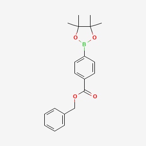 molecular formula C20H23BO4 B1378969 4-(4,4,5,5-四甲基-1,3,2-二氧杂硼烷-2-基)苯甲酸苄酯 CAS No. 934984-01-7