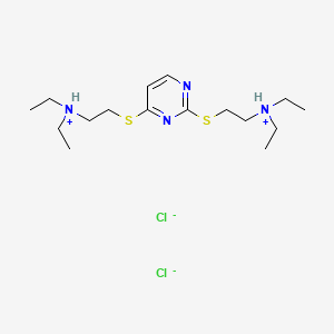 2,4-Bis(beta-diethylaminoethyl)thio-6H-pyrimidine dihydrochloride