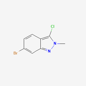 molecular formula C8H6BrClN2 B1378970 6-bromo-3-chloro-2-methyl-2H-indazole CAS No. 1243419-67-1