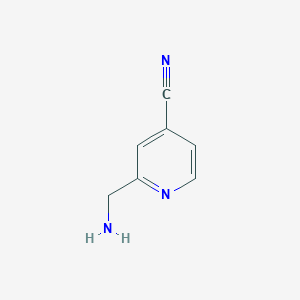 molecular formula C7H7N3 B1378972 2-(Aminomethyl)isonicotinonitrile CAS No. 1060809-90-6
