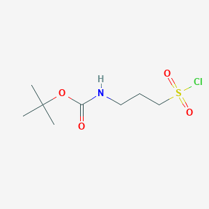 molecular formula C8H16ClNO4S B1378973 (3-氯磺酰基-丙基)-氨基甲酸叔丁酯 CAS No. 1196153-59-9