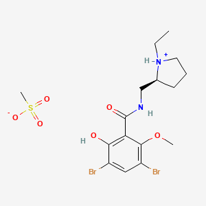 Benzamide, 3,5-dibromo-N-((1-ethyl-2-pyrrolidinyl)methyl)-2-hydroxy-6-methoxy-, (S)-, monomethanesulfonate (salt)