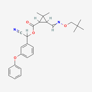 Cyclopropanecarboxylic acid, 3-(((2,2-dimethylpropoxy)imino)methyl)-2,2-dimethyl-, cyano(3-phenoxyphenyl)methyl ester