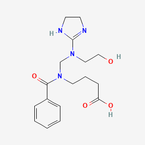 Butyric acid, 4-(benzoyl(((4,5-dihydro-1H-imidazol-2-yl)(2-hydroxyethyl)amino)methyl)amino)-