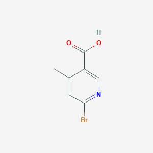 molecular formula C7H6BrNO2 B1378979 6-溴-4-甲基烟酸 CAS No. 1060804-74-1
