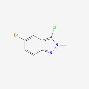 molecular formula C8H6BrClN2 B1378984 5-bromo-3-chloro-2-methyl-2H-indazole CAS No. 1243288-50-7