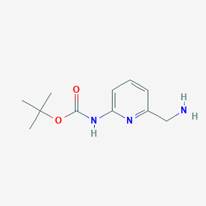 molecular formula C11H17N3O2 B1378988 (6-氨甲基-吡啶-2-基)-氨基甲酸叔丁酯 CAS No. 1060801-10-6