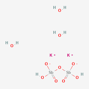 Dipotassium;hydroxy-[hydroxy(oxido)stiboryl]oxystibinate;trihydrate