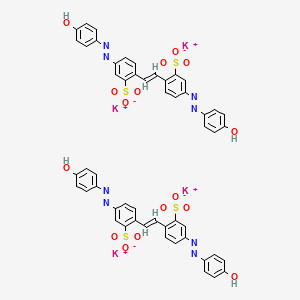 Tetrapotassium 4,4'-bis[(4-hydroxyphenyl)azo]stilbene-2,2'-disulfonate