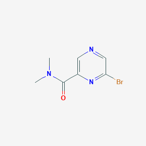 molecular formula C7H8BrN3O B1378995 6-溴-N,N-二甲基吡嗪-2-甲酰胺 CAS No. 1209458-89-8