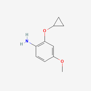 molecular formula C10H13NO2 B1378996 2-环丙氧基-4-甲氧基苯胺 CAS No. 1243394-48-0