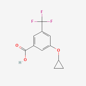 molecular formula C11H9F3O3 B1378997 3-环丙氧基-5-(三氟甲基)苯甲酸 CAS No. 1243345-22-3