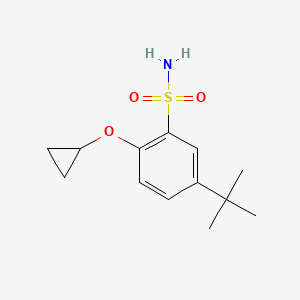 molecular formula C13H19NO3S B1378998 5-Tert-butyl-2-cyclopropoxybenzenesulfonamide CAS No. 1243345-55-2