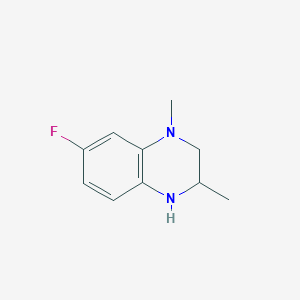 Quinoxaline,7-fluoro-1,2,3,4-tetrahydro-1,3-dimethyl-(9ci)