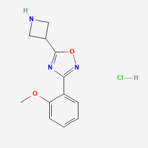 molecular formula C12H14ClN3O2 B1379005 5-氮杂环丁-3-基-3-(2-甲氧苯基)-1,2,4-恶二唑盐酸盐 CAS No. 1426291-17-9