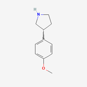 molecular formula C11H15NO B13790070 (R)-3-(4-Methoxyphenyl)pyrrolidine 