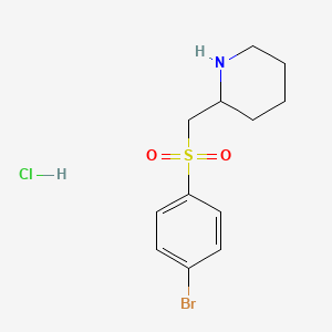 B1379008 2-([(4-Bromophenyl)sulfonyl]methyl)piperidine hydrochloride CAS No. 1864015-70-2