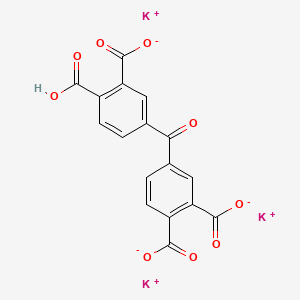 molecular formula C17H7K3O9 B13790130 Tripotassium hydrogen 4,4'-carbonylbisphthalate CAS No. 68226-90-4