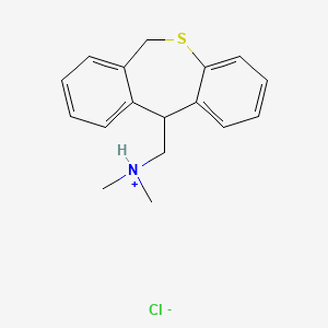 molecular formula C17H20ClNS B13790145 11-(Dimethylaminomethyl)-6,11-dihydrodibenzo(b,e)thiepin hydrochloride CAS No. 82394-11-4