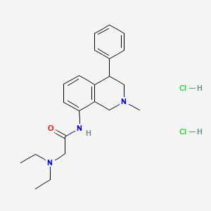 Acetamide, 2-(diethylamino)-N-(1,2,3,4-tetrahydro-2-methyl-4-phenyl-8-isoquinolyl)-, dihydrochloride