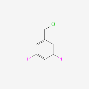 molecular formula C7H5ClI2 B1379018 1-(氯甲基)-3,5-二碘苯 CAS No. 1393576-75-4