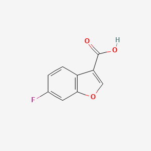 molecular formula C9H5FO3 B1379019 6-氟-1-苯并呋喃-3-羧酸 CAS No. 1393561-25-5