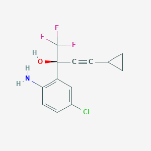 molecular formula C13H11ClF3NO B137902 (S)-1-(2-Amino-5-chlorophenyl)-1-(trifluoromethyl)-3-cyclopropyl-2-propyn-1-OL CAS No. 154598-58-0