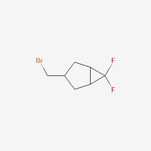 molecular formula C7H9BrF2 B1379020 3-(溴甲基)-6,6-二氟双环[3.1.0]己烷 CAS No. 1393569-74-8