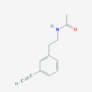 molecular formula C12H13NO B13790211 N-[2-(3-ethynylphenyl)ethyl]acetamide 