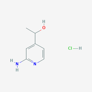 molecular formula C7H11ClN2O B13790230 2-Amino-4-(1'hydroxyethyl)-pyridine hydrochloride CAS No. 947533-19-9