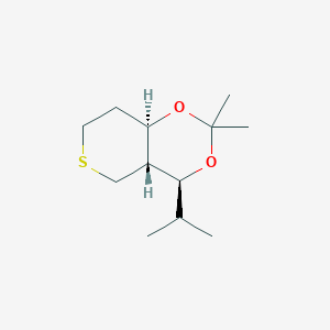 molecular formula C12H22O2S B13790246 (4S,4aR,8aR)-2,2-dimethyl-4-propan-2-yl-4,4a,5,7,8,8a-hexahydrothiopyrano[4,3-d][1,3]dioxine 