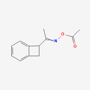 molecular formula C12H13NO2 B13790279 Ethanone,1-bicyclo4.2.0octa-1,3,5-trien-7-yl-,O-acetyloxime CAS No. 6813-93-0