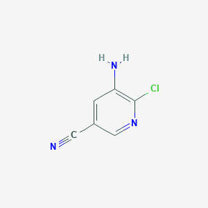 molecular formula C6H4ClN3 B1379029 5-Amino-6-chloropyridine-3-carbonitrile CAS No. 1260672-23-8