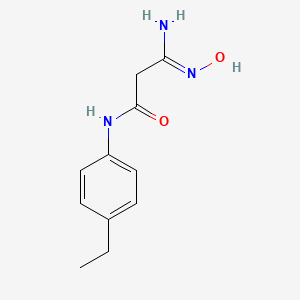 molecular formula C11H15N3O2 B13790346 N-(4-Ethylphenyl)-3-(hydroxyamino)-3-iminopropanamide 